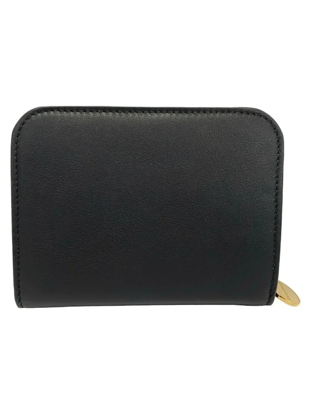 Tiffany & Co Coin Case Black Zip Around Leather